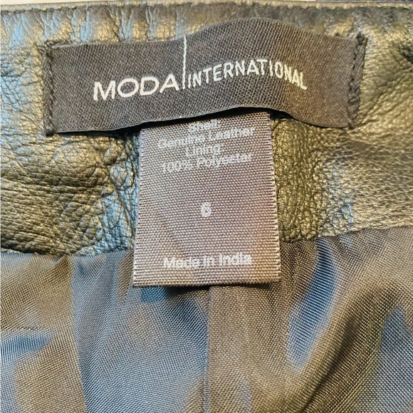 Moda International genuine leather pants - Picture 2 of 5